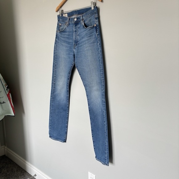 Levis 501 Jeans Men's 30/32 Premium light/Medium Wash Button Fly Classic Denim - Picture 3 of 13